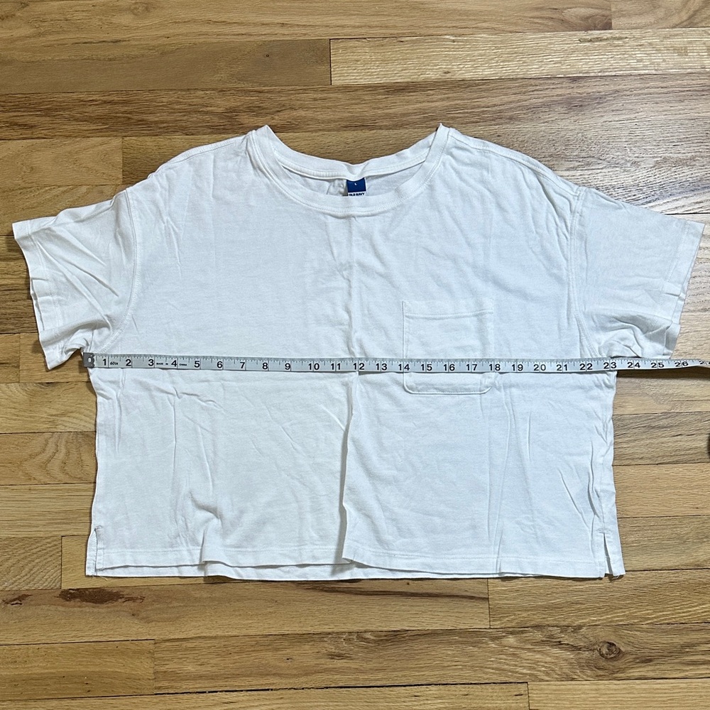 Old Navy White Boxy Crop Tee